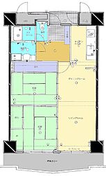 セルヴィ21知寄町 2LDKの間取り