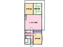 岡本マンション 3LDKの間取図画像