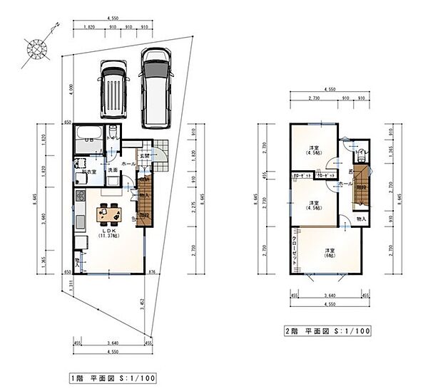 耐震等級3・断熱等級5・省令準耐火構造プラン有：間取り変更可能です。