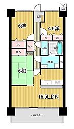サントノーレ一宮 3LDKの間取図画像