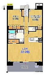 サーパスシティ桜井町 1SLDKの間取図画像
