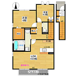 CASA一宮 2LDKの間取図画像
