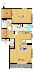 ジュネスあざみ 1LDKの間取図画像