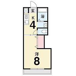 メゾンあおい 1Kの間取図画像