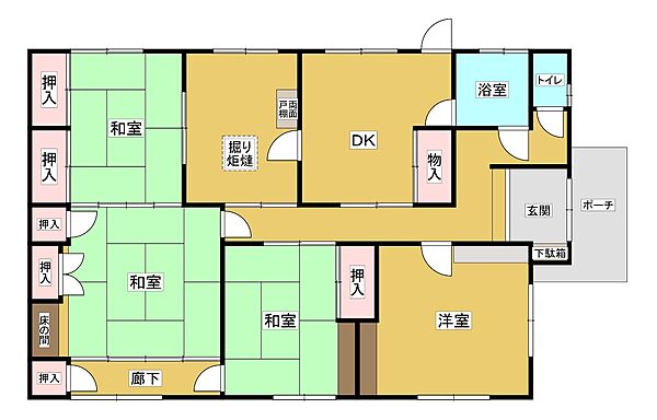 平屋間取り