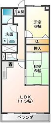 ベルトピア新居浜3 2LDKの間取図画像
