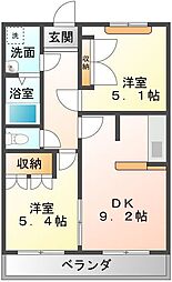 間取図画像 2DK