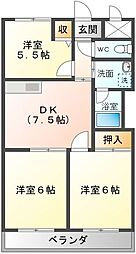第7水野マンション 3DKの間取図画像