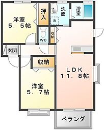 間取図画像 2LDK