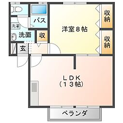 ヴィラアスカ3 2DKの間取図画像