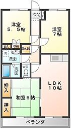 アーバンコート北新町 3LDKの間取図画像