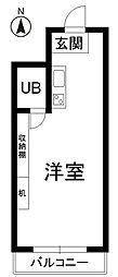 ロータリー本町 ワンルームの間取図画像