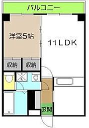 ADDRESS HARIMAYA 3階1LDKの間取り