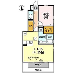 ソラーナ長崎 1LDKの間取図画像