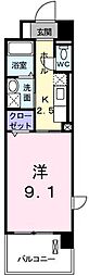 ニューカレント 1Kの間取図画像