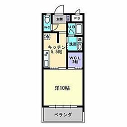 ドリームハウスしののめ 1SLDKの間取図画像