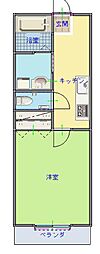 ライト・ベア 1Kの間取図画像