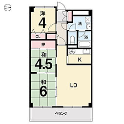 イトーピア高松 西棟 3LDKの間取り