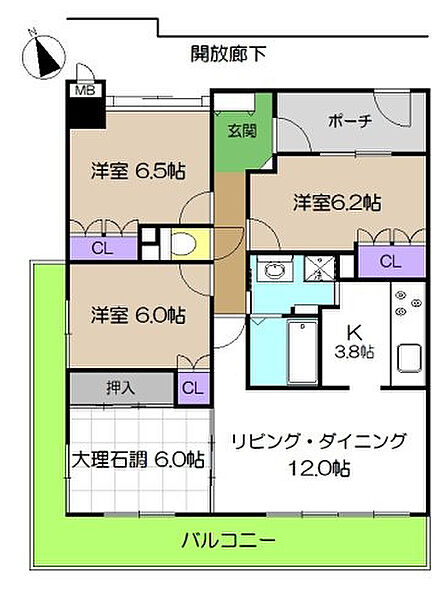 4LDK 間取り