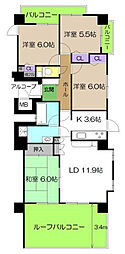 ポレスター潮新町 4LDKの間取図画像