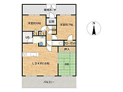 針木ガーデンヒルズ 3LDKの間取図画像