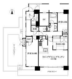 パークナード道後石手 3LDKの間取図画像
