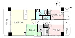 スプレンド保免 3LDKの間取図画像