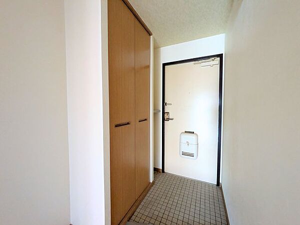 高さのあるシューズボックスを備えた玄関スペース。靴をたっぷり収納でき、すっきりとお迎えできます。