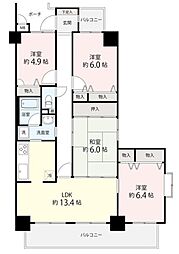 サーパス仏生山 4LDKの間取図画像