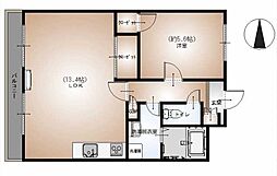 セレスティアルニイハマ 1LDKの間取図画像