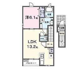 ベル・ヴィオラKXI 1階1LDKの間取り