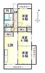 第5越智マンション 3LDKの間取図画像