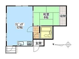セレスティアルニイハマ 1LDKの間取図画像