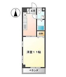 ジョイステージ 2階1Kの間取り