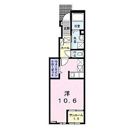 ベル・ヴィオラK5 1Kの間取図画像