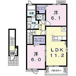 アルカディアpart3 2LDKの間取図画像