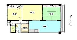 アサヒパレス宇高 3DKの間取図画像