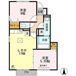 WINDHILL2 2LDKの間取図画像