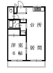 グラッド・ハウス庄内 1LDKの間取図画像
