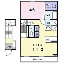 プロムナード本郷 1LDKの間取図画像