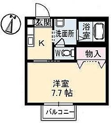 シャーメゾン泉宮 1Kの間取図画像