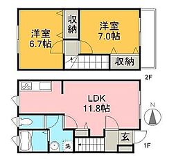 メゾン・ド・コリーヌ 2LDKの間取図画像