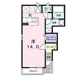 シャン・パルテール 1Kの間取図画像