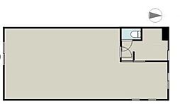 ステーションヒルズ 1階ワンルームの間取り