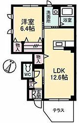 シャーメゾンさくら 1LDKの間取図画像