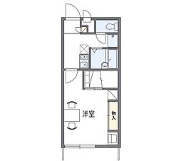 レオパレスエスペランサ2002 1Kの間取図画像