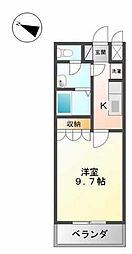 エスポアール 1Kの間取図画像