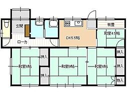 金坂貸家 4DKの間取り