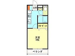 ライフステージ御廟 1Kの間取図画像
