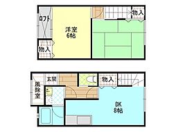 メゾネットさつき 2DKの間取図画像